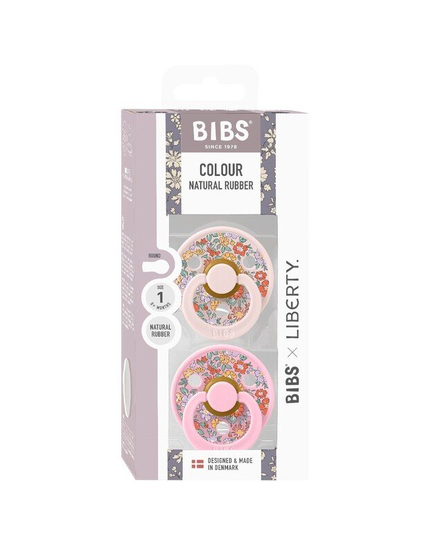 BIBS x Liberty Colour čiulptukai Oscar Meadow - Petal Mix, 2 vnt, įvairių dydžių