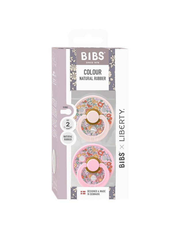 BIBS x Liberty Colour čiulptukai Oscar Meadow - Petal Mix, 2 vnt, įvairių dydžių