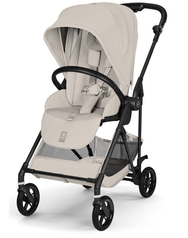 Cybex Melio Carbon vežimėlis Dune Grey, pilkas