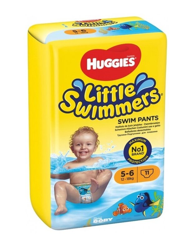 HUGGIES LITTLE SWIMMERS maudymosi sauskelnės M, 12-18 kg, 12 vnt