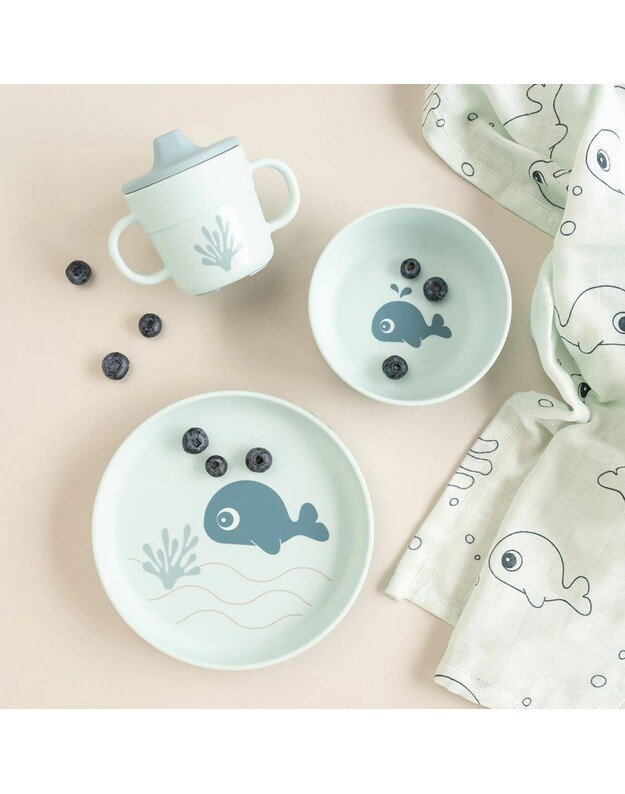 Done by Deer stick&stay dinner set Foodie Wally, blue