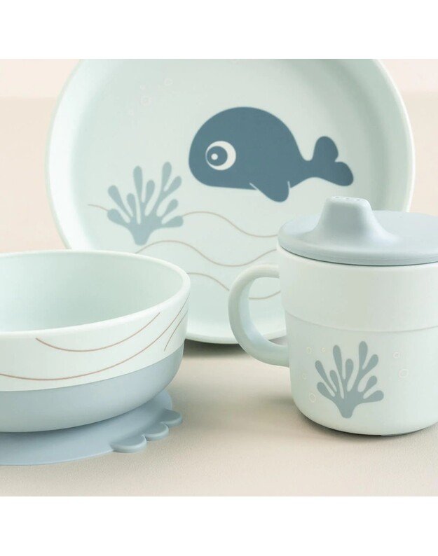 Done by Deer stick&stay dinner set Foodie Wally, blue