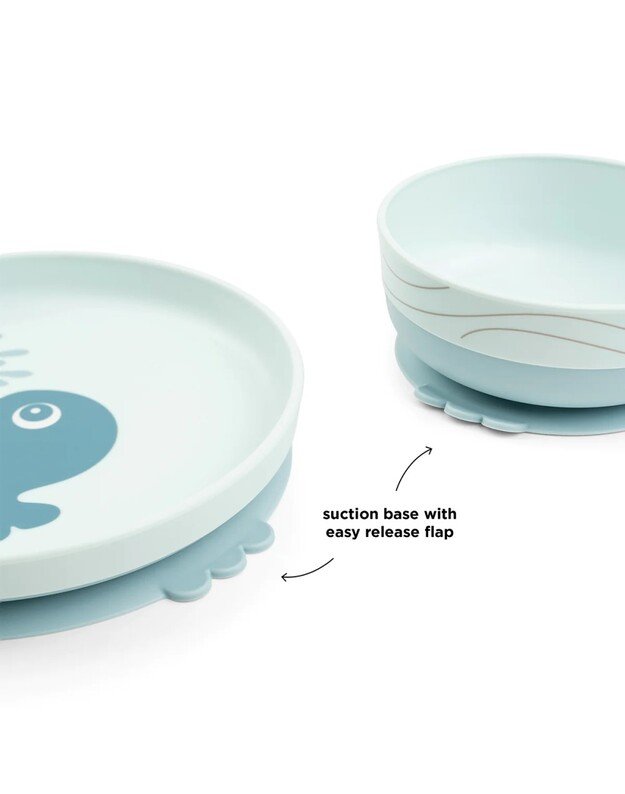 Done by Deer stick&stay dinner set Foodie Wally, blue