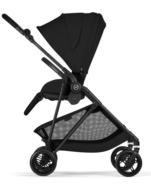Cybex Melio Carbon vežimėlis Magic Black, juodas