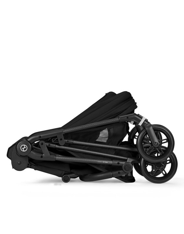Cybex Melio Carbon vežimėlis Magic Black, juodas