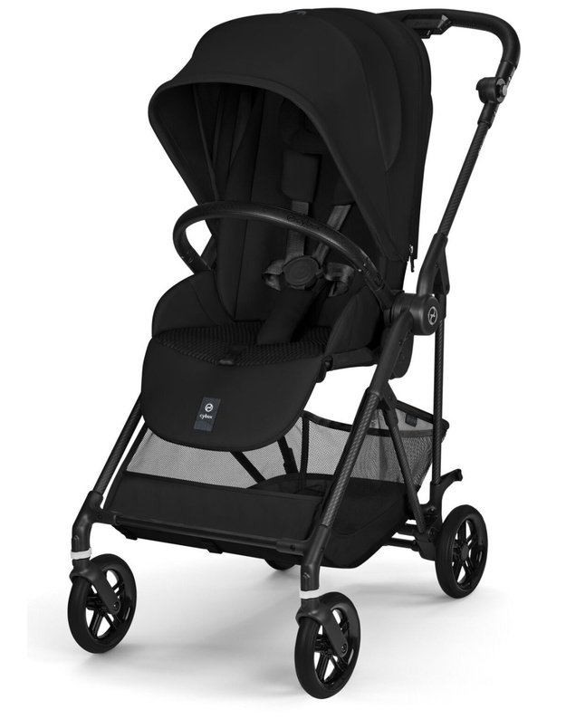 Cybex Melio Carbon vežimėlis Magic Black, juodas