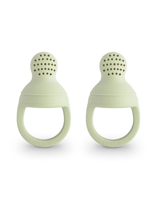 Mushie silicone fresh food feeder 2-pack Sage