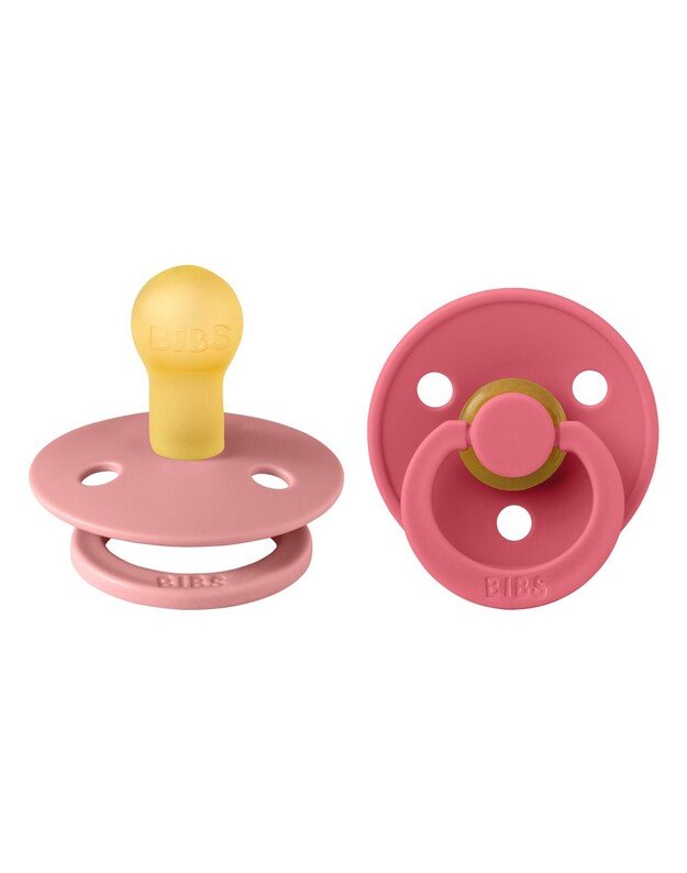 BIBS Colour čiulptukai Dusty Pink / Coral 6-18mėn, 2 vnt