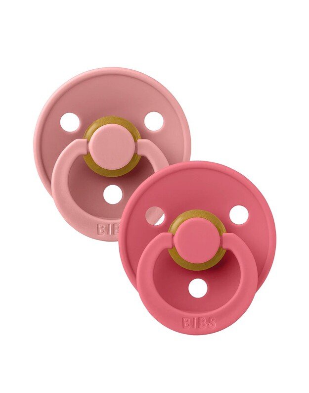 BIBS Colour čiulptukai Dusty Pink / Coral 6-18mėn, 2 vnt