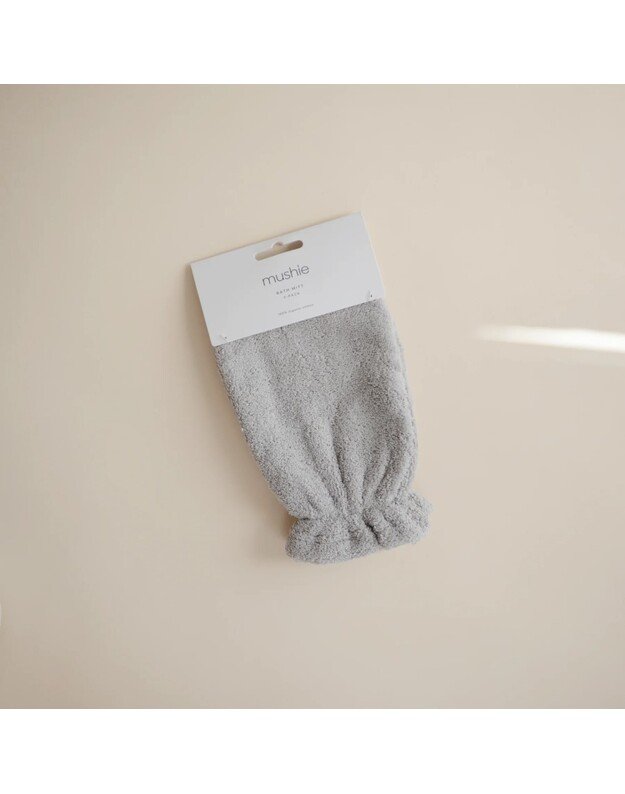 Mushie prausimo pirštinės Gray, 2 vnt, pilkos