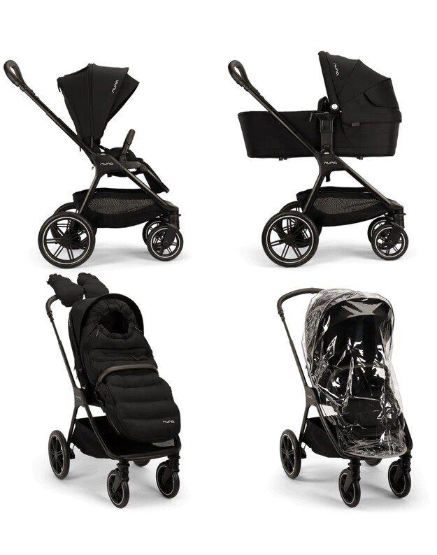 Nuna universalus 2in1 vežimėlio komplektas TRIV LX all-season Caviar