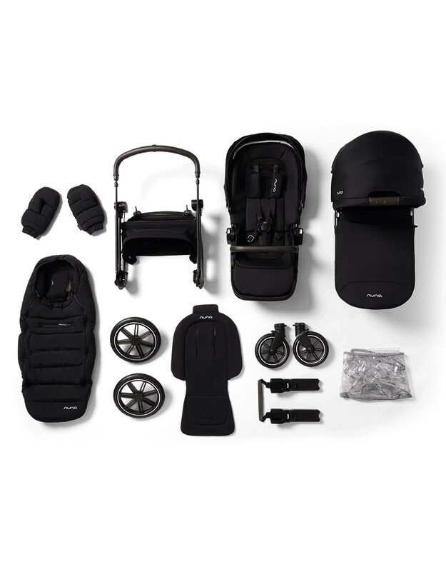 Nuna universalus 2in1 vežimėlio komplektas TRIV LX all-season Caviar 18