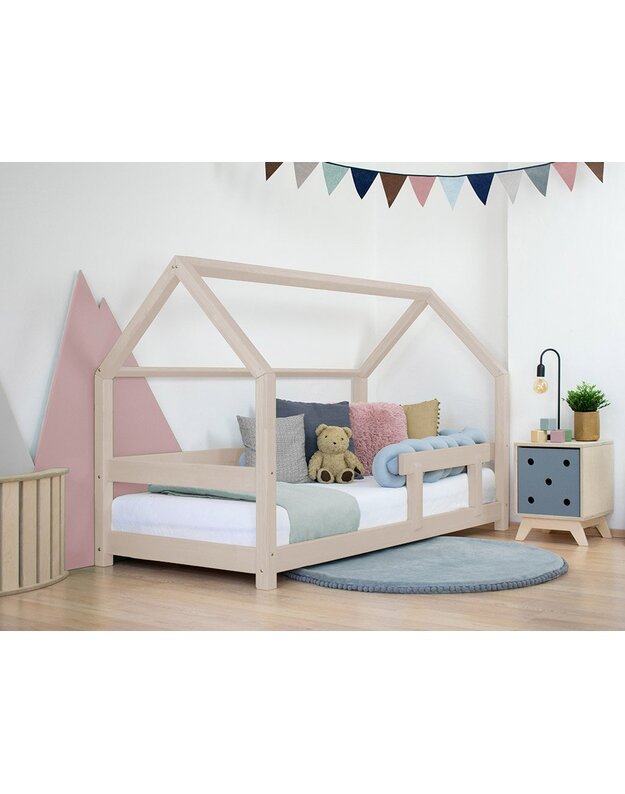 Benlemi children's house bed TERY with one barrier 90x180cm, various colors
