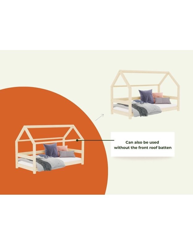 Benlemi children's house bed TERY with one barrier 90x180cm, various colors 7