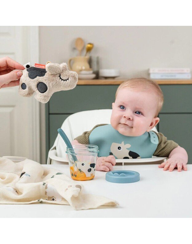 Done by Deer maisto kūdikiams indelių rinkinys Tiny Farm, melsvas 2