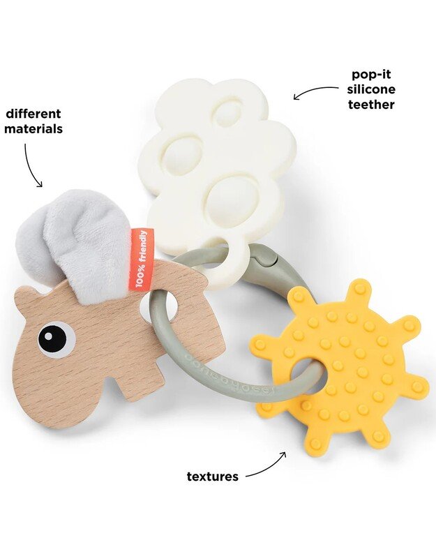 Done by Deer sensorinis kramtomas žiedas Happy Clouds 1