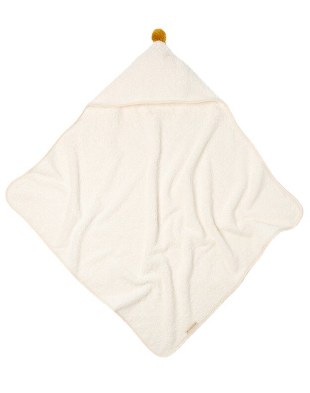 Nobodinoz vonios pelerina SO CUTE NATURAL, balta