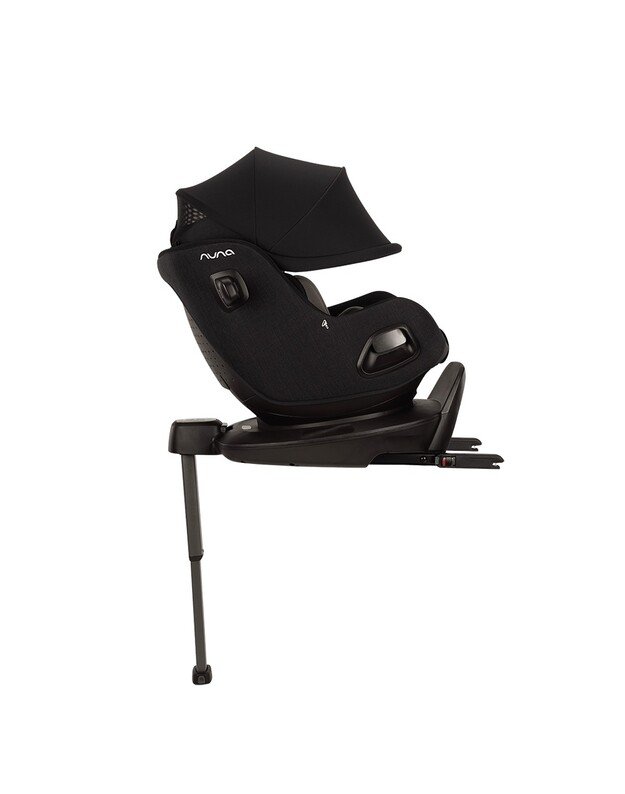 Nuna autokėdutė Pruu Aire 40-105cm Caviar, juoda