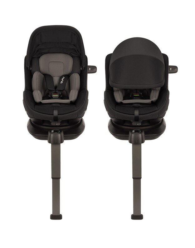 Nuna autokėdutė Pruu Aire 40-105cm Caviar, juoda 2