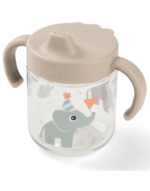 Done by Deer mokomoji gertuvė su snapeliu Celebration, 260ml, smėlio spalvos