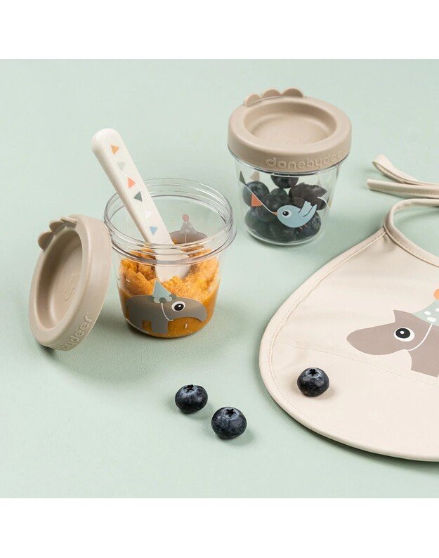 Done by Deer baby food container set Celebration Sand