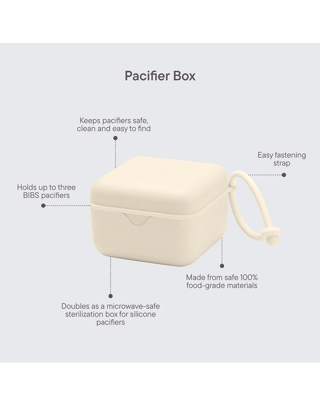 BIBS x Liberty čiulptukų laikymo (sterilizavimo) dėžutė Chloe Meadow - Ivory
