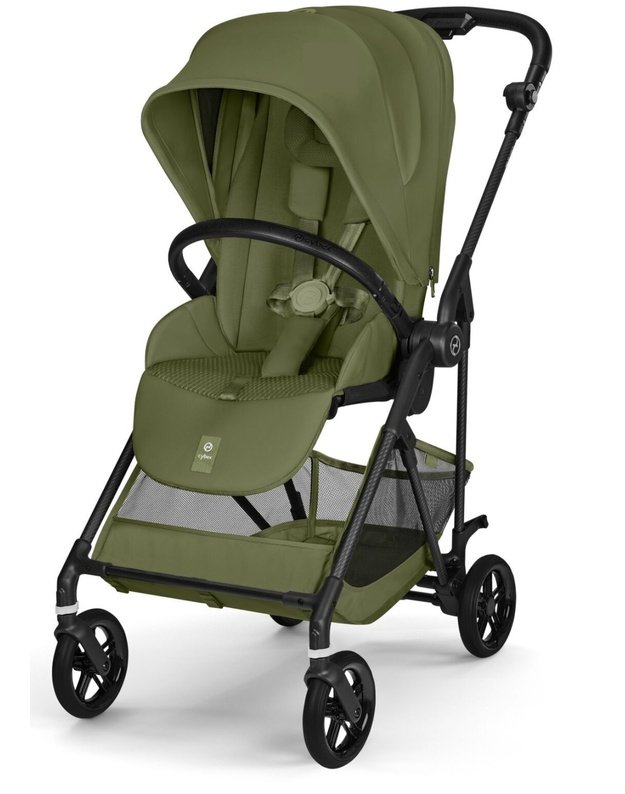 Cybex Melio Carbon vežimėlis Moss Green, žalias