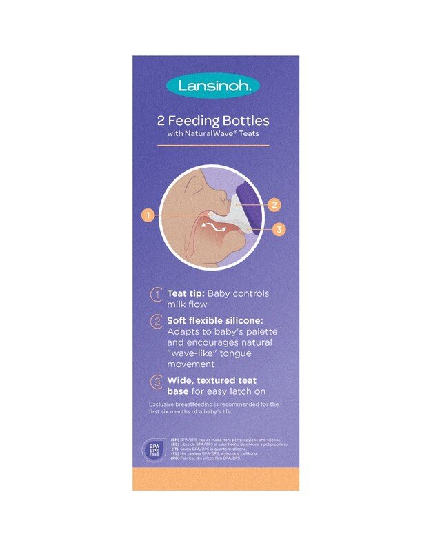 Lansinoh feeding bottle set, 2 x 160 ml