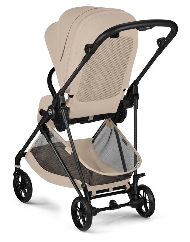 Cybex Melio Carbon vežimėlis Almond Beige, smėlio spalvos