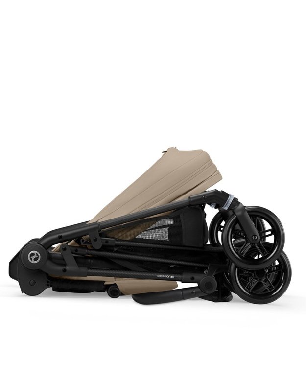 Cybex Melio Carbon vežimėlis Almond Beige, smėlio spalvos