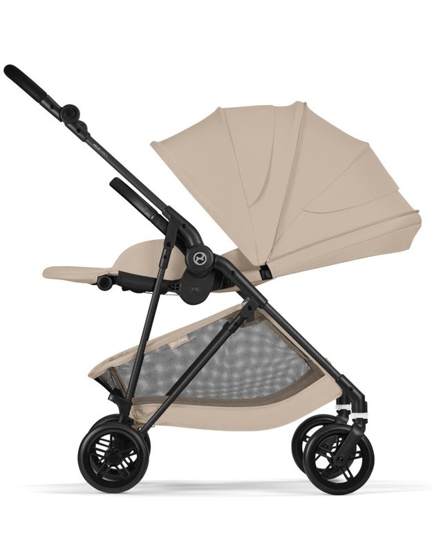 Cybex Melio Carbon vežimėlis Almond Beige, smėlio spalvos