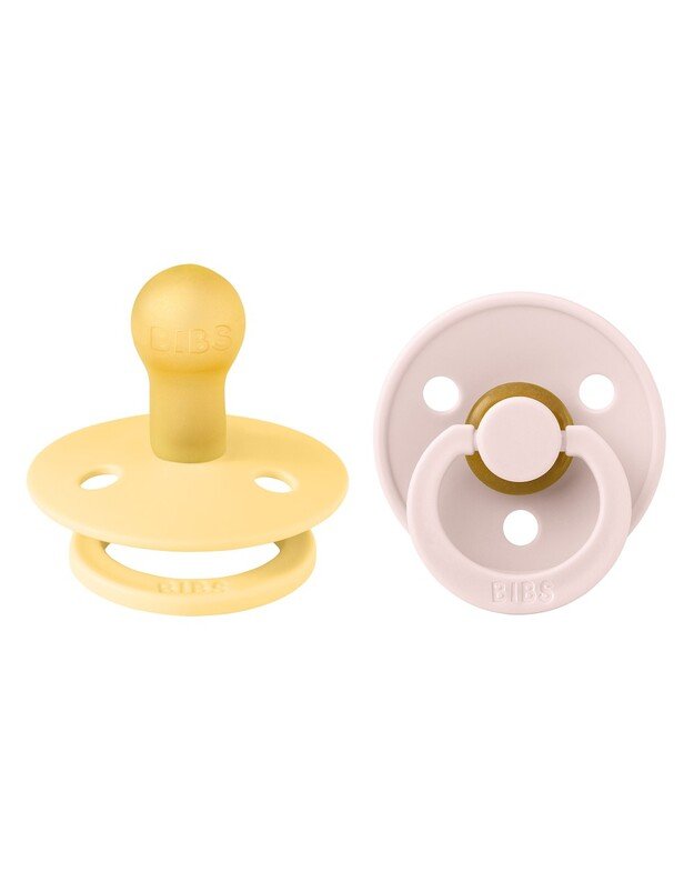 BIBS Colour čiulptukai Pale Butter / Petal 6-18mėn, 2 vnt