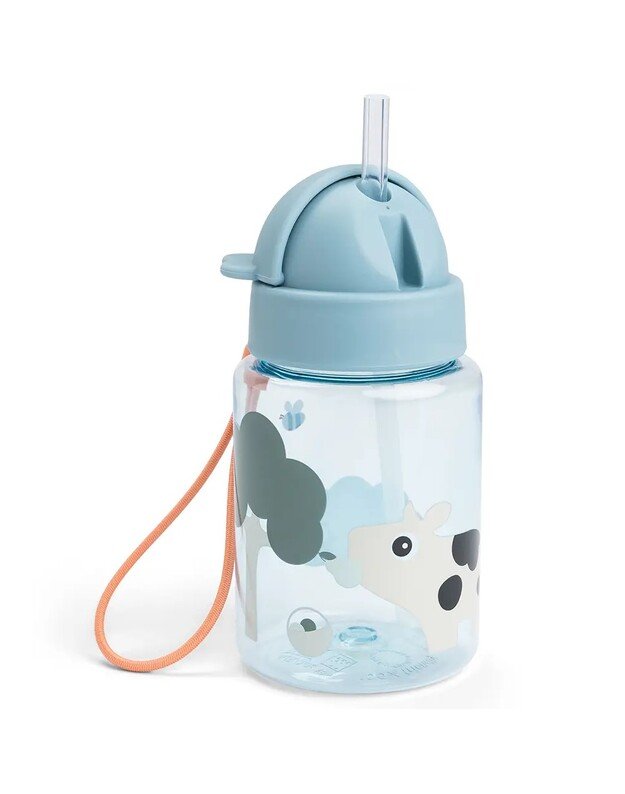 Done by Deer gertuvė su šiaudeliu Tiny Farm, mėlyna