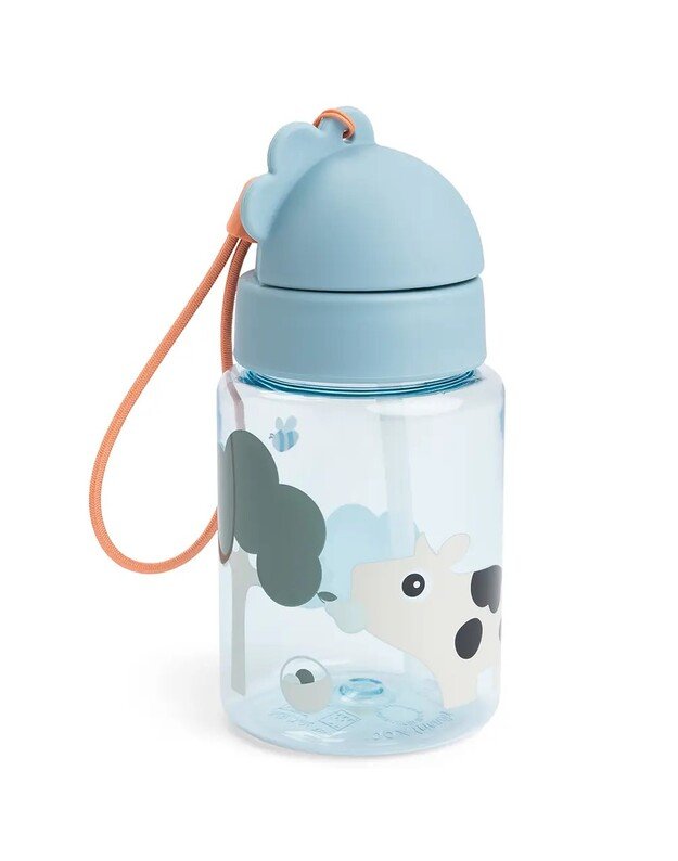 Done by Deer gertuvė su šiaudeliu Tiny Farm, mėlyna 1