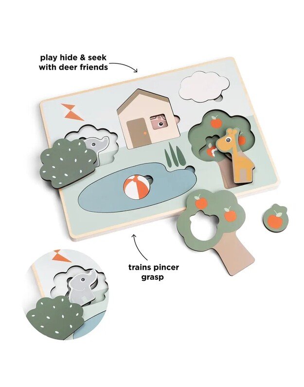 Done by Deer medinė formų dėlionė Deer Friends 1