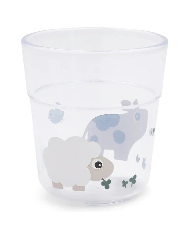 Done by Deer L dydžio stiklinė Tiny Farm, smėlio spalvos 1