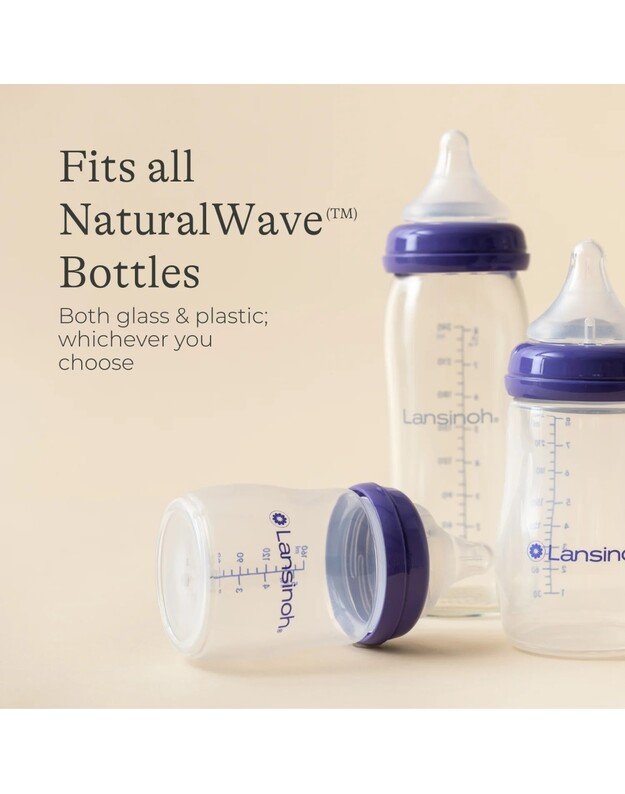 Lansinoh itin lėto pratekėjimo žindukai Extra Slow Flow Natural Wave 1