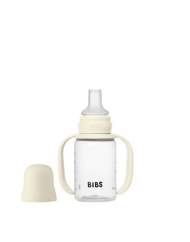 BIBS buteliukas - gertuvė su snapeliu Ivory, baltas
