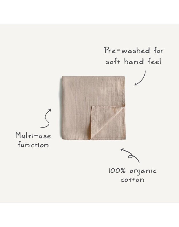 Mushie swaddle Cedar 2