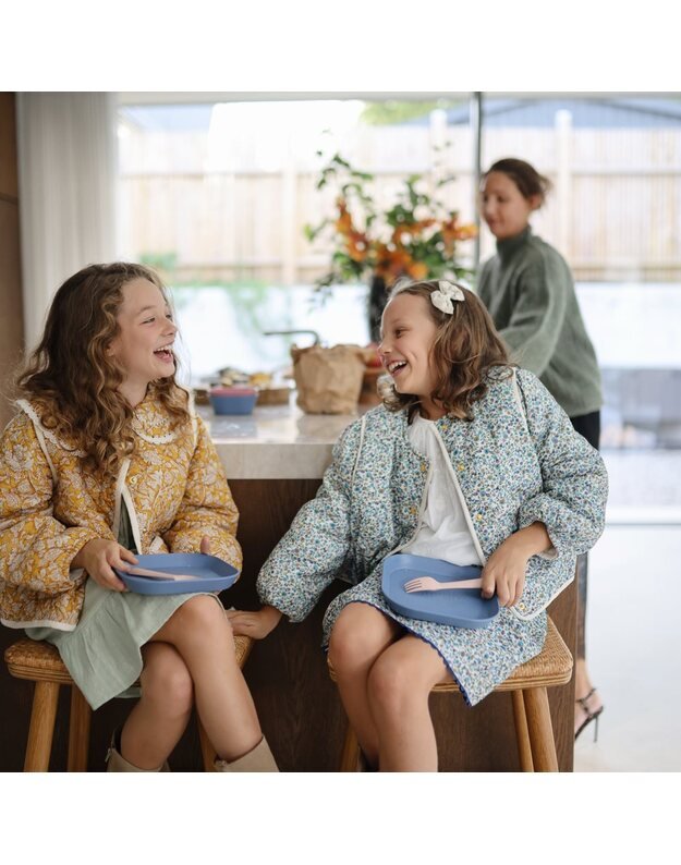 Mushie square dinner plates Twilight Blue, 2pk 5