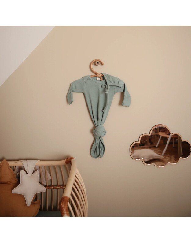 Mushie naujagimio kepuraitė su raišteliais Roman Green, žalsva 4