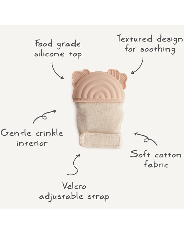 Mushie pirštinytė - kramtukas Rainbow 3