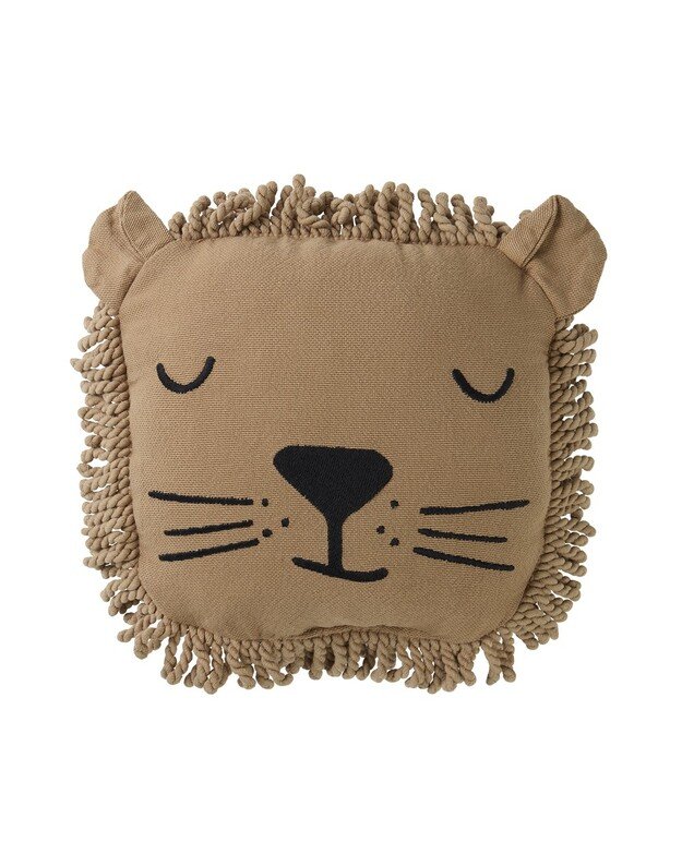 Nobodinoz decorative cushion LION FACE