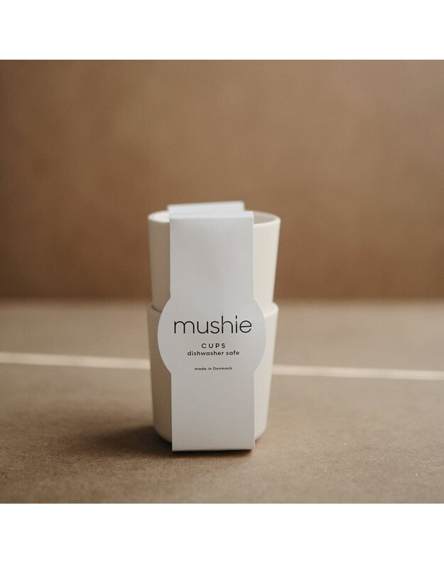 Mushie puodeliai Ivory, 2vnt, balti (pažeista)