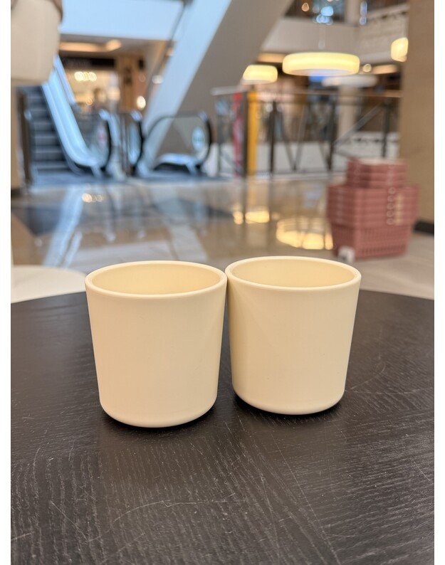 Mushie puodeliai Ivory, 2vnt, balti (pažeista)