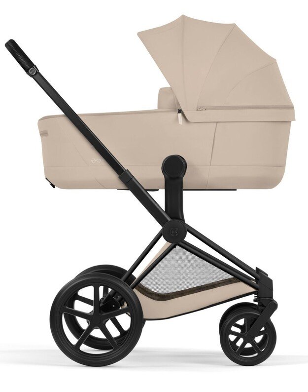 CYBEX PRIAM V5 vežimėlio komplektas 2in1 Cozy Beige, rėmas Matt Black