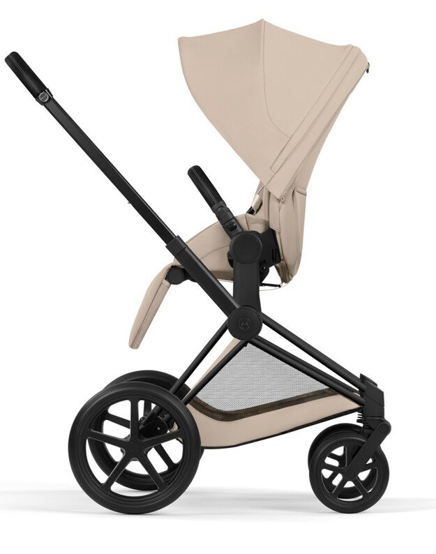 CYBEX PRIAM V5 vežimėlio komplektas 2in1 Cozy Beige, rėmas Matt Black