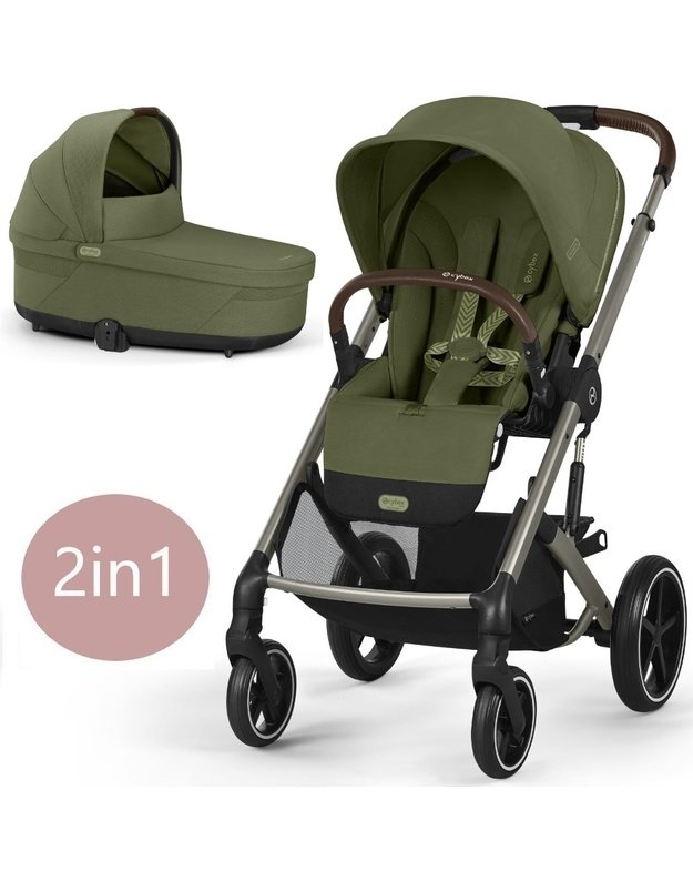 Cybex 2in1 vežimėlio komplektas Balios S LUX TPE Moss Green, žalias