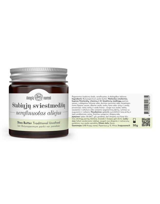 KN organiskā šī sviesta (shea) eļļa, tradicionāli ražota, 50 g