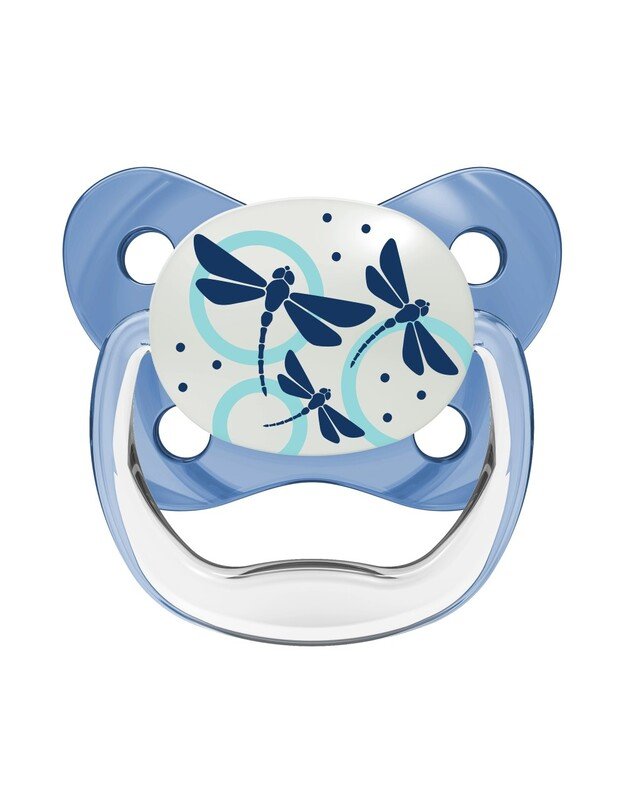 Dr Brown's night glow pacifier PreVent Butterfly 6-18 months, blue